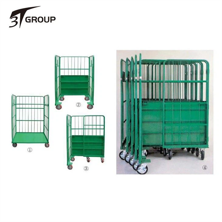 3-Sided Hot Galvanized Roll Container factory