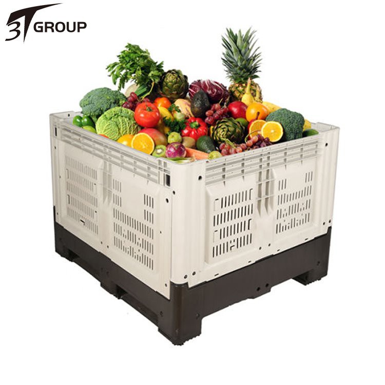 Recipiente de palete de frutas ventilado para serviço pesado