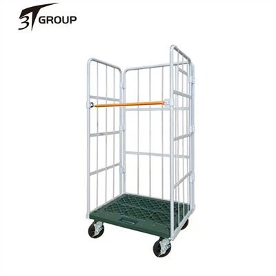 Palete de rolo de três lados com preenchimento de haste e base de plástico